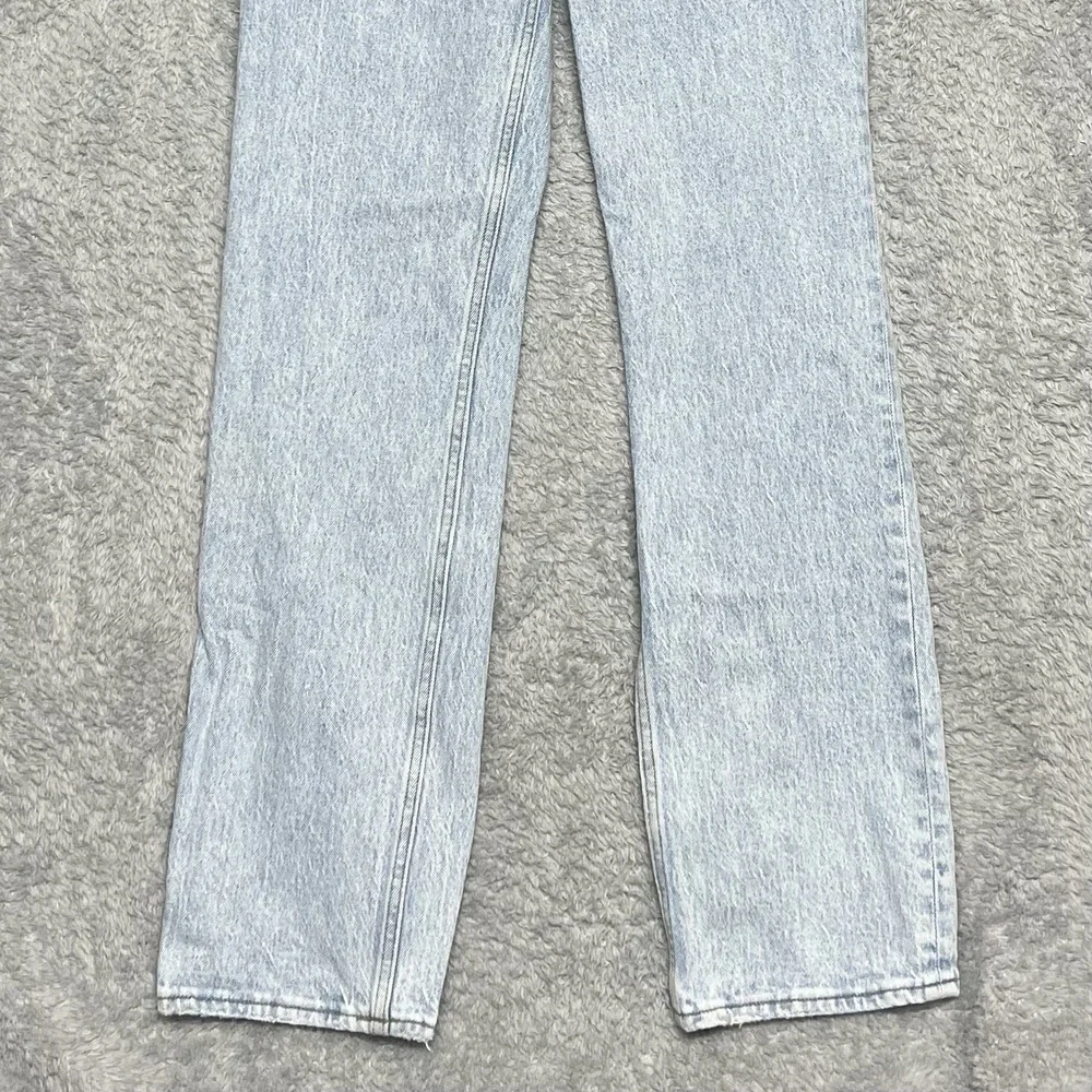 Abercrombie‎ Fitch Jeans Womens 26 2L Blue 90s Straight High Rise Criss Cross